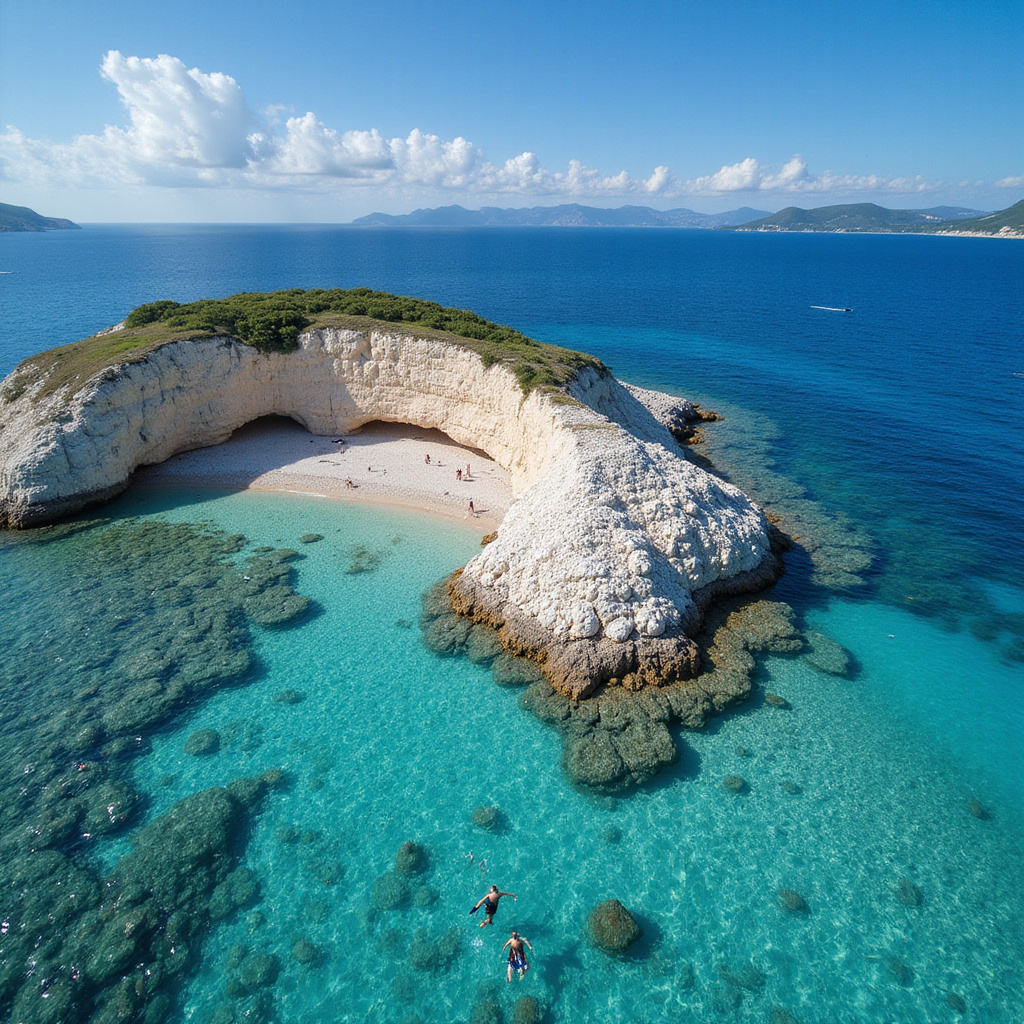Plaża Zlatni rat na wyspie Brač, krystaliczna woda, snorkeling