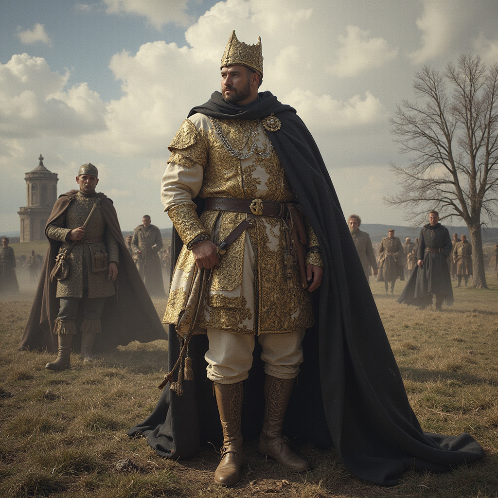 Ulica w Memfis z widokiem na posąg Ramzesa II