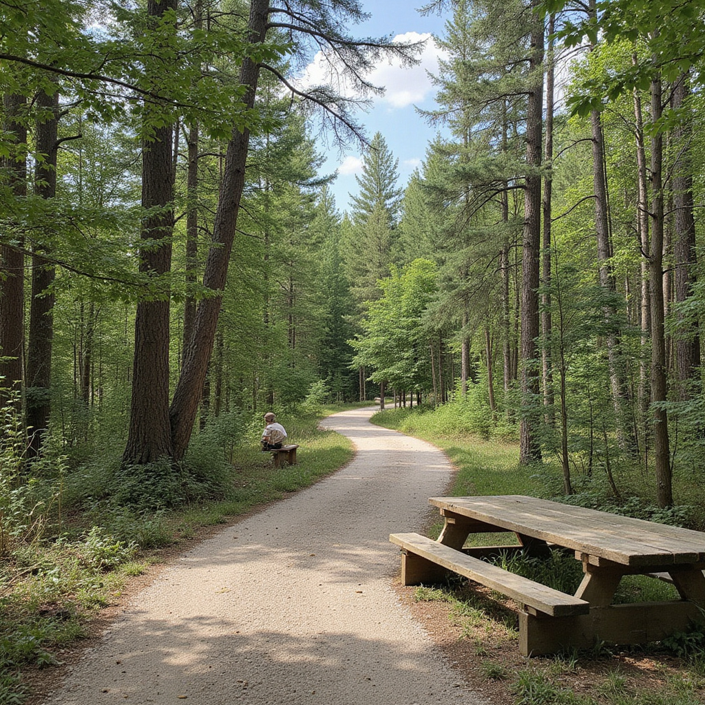 Spacer ścieżką w Parku Leśnym Punta Corrente wśród sosnowych drzew