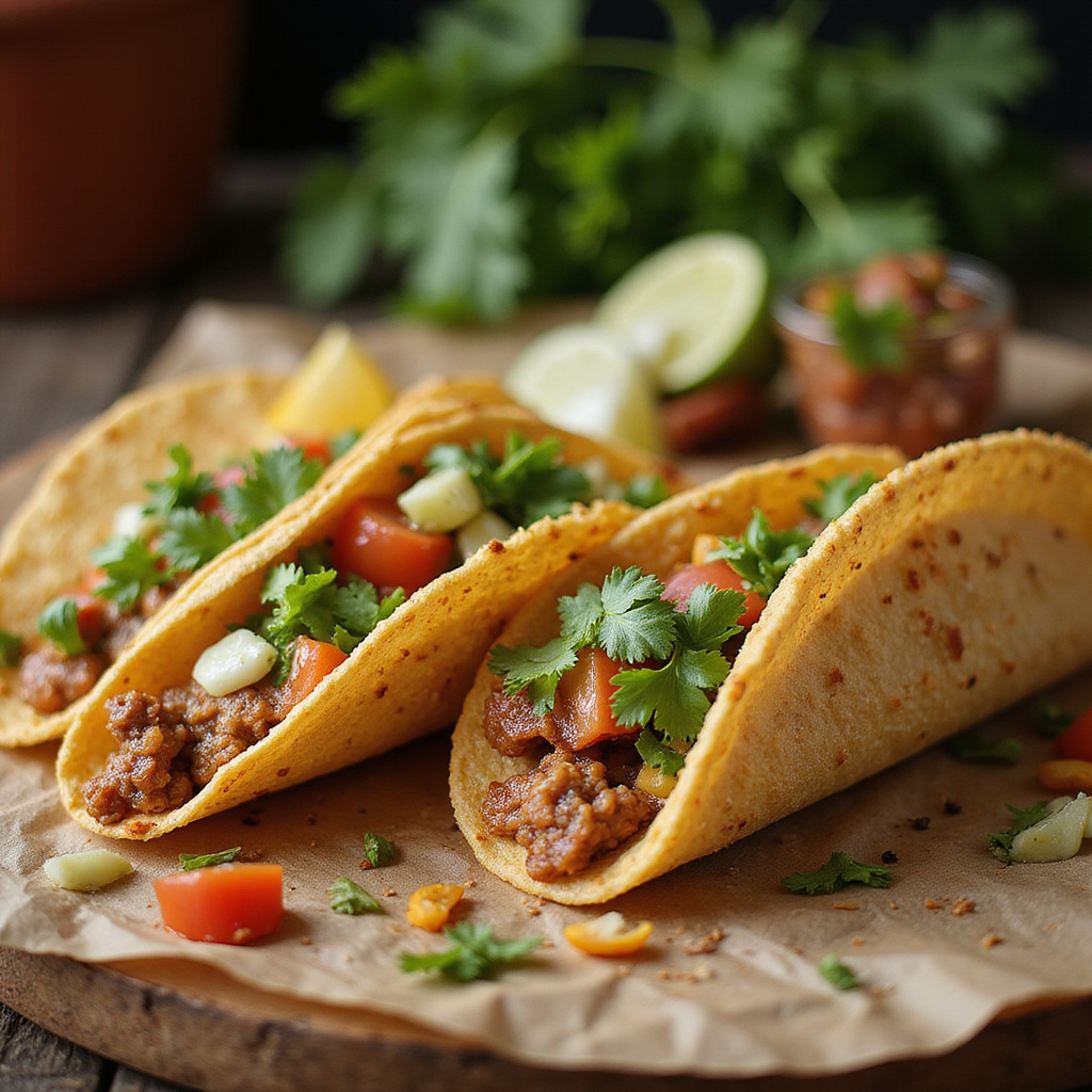 Meksyk tanie jedzenie na ulicznym straganie z tacos