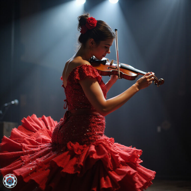 Tancerka flamenco w Madrycie wykonująca żywiołowy ruch, emocje i pasja