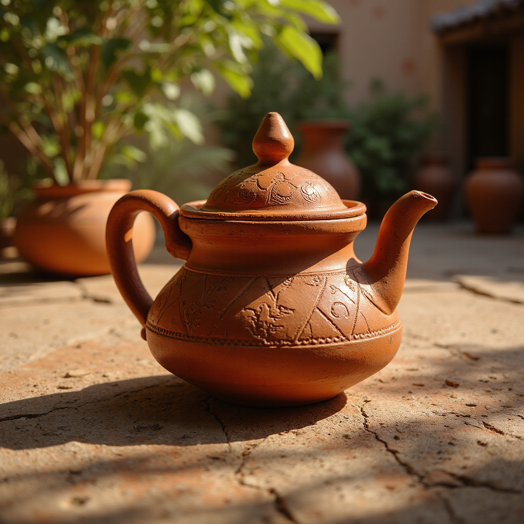 Tradycyjna gliniana ceramika do parzenia kawy w stylu Majów