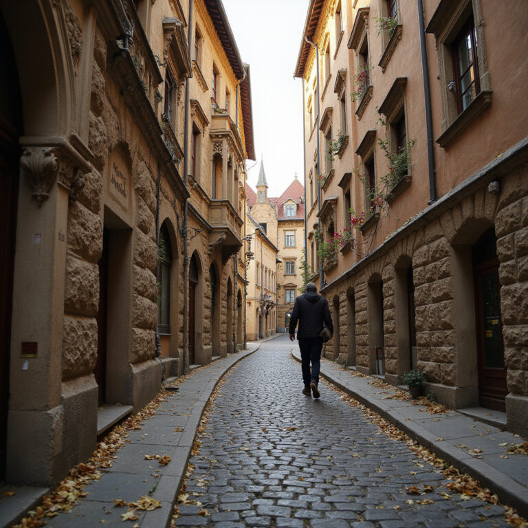 Zwiedzanie Kutná Hora na własną rękę wzdłuż brukowanej ulicy z gotyckimi fasadami