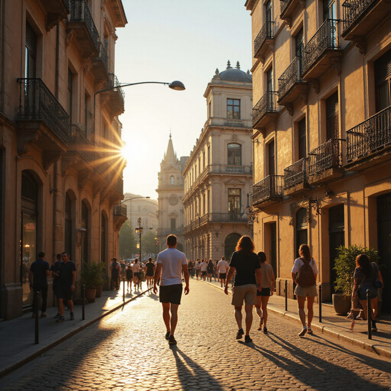 Ulica w Madrycie w okolicach najciekawsze atrakcje Madrytu z muzeami i zabytkami