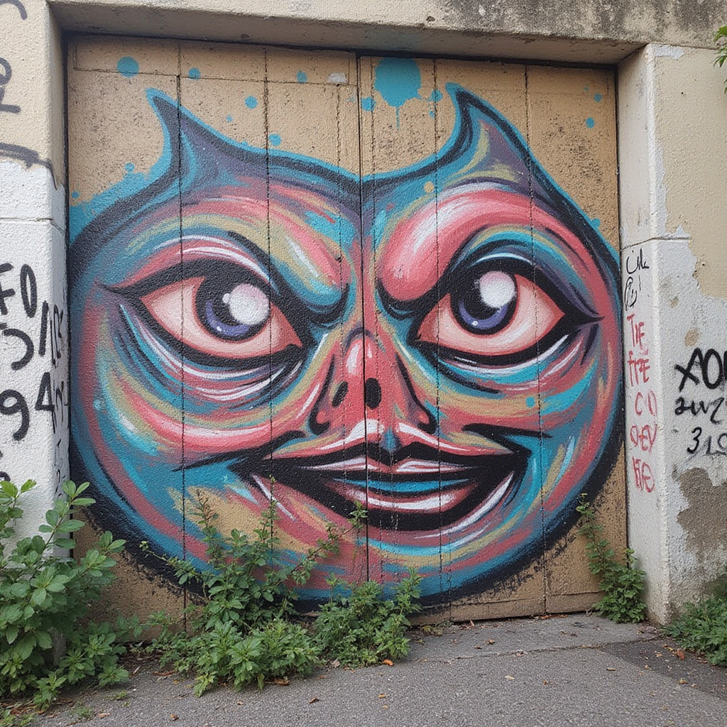 Ulica w Psirri z kolorowymi graffiti i tradycyjnymi tawernami