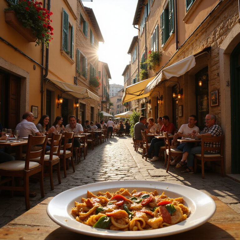 Odkrywam smaki Werony na ulicy z trattoriami i lokalnymi daniami włoskimi