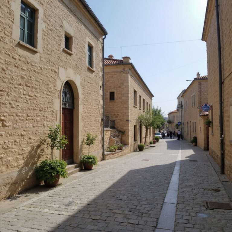 Uliczka w Valletcie z widokiem na zabytkowe budynki Rycerzy Maltańskich