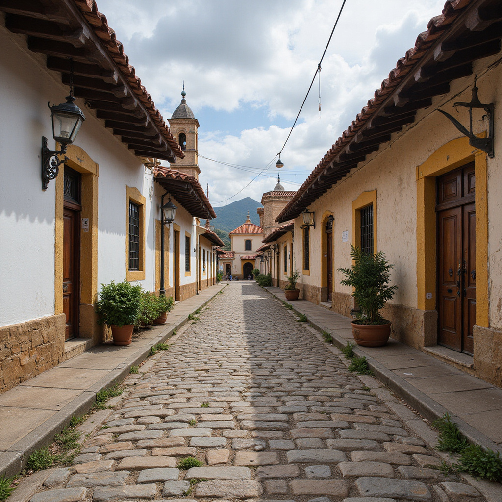 Elementy kultury Dominikany na ulicach Santo Domingo z kolonialnymi budynkami