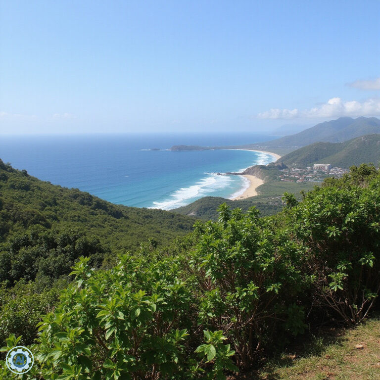 Panorama atrakcji Puerto Plata z widokiem na ocean i kolonialne ulice
