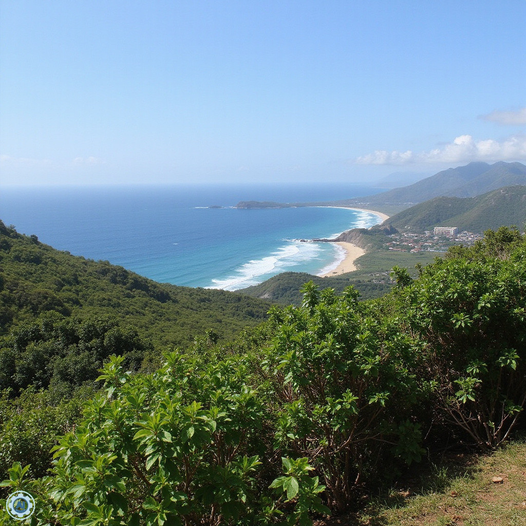 Panorama atrakcji Puerto Plata z widokiem na ocean i kolonialne ulice