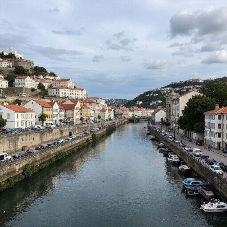 Atrakcje Porto w Ribeira z widokiem na rzekę Douro i kolorowe kamienice