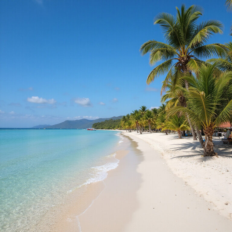Atrakcje Watamu na białej plaży z turkusową wodą i palmami