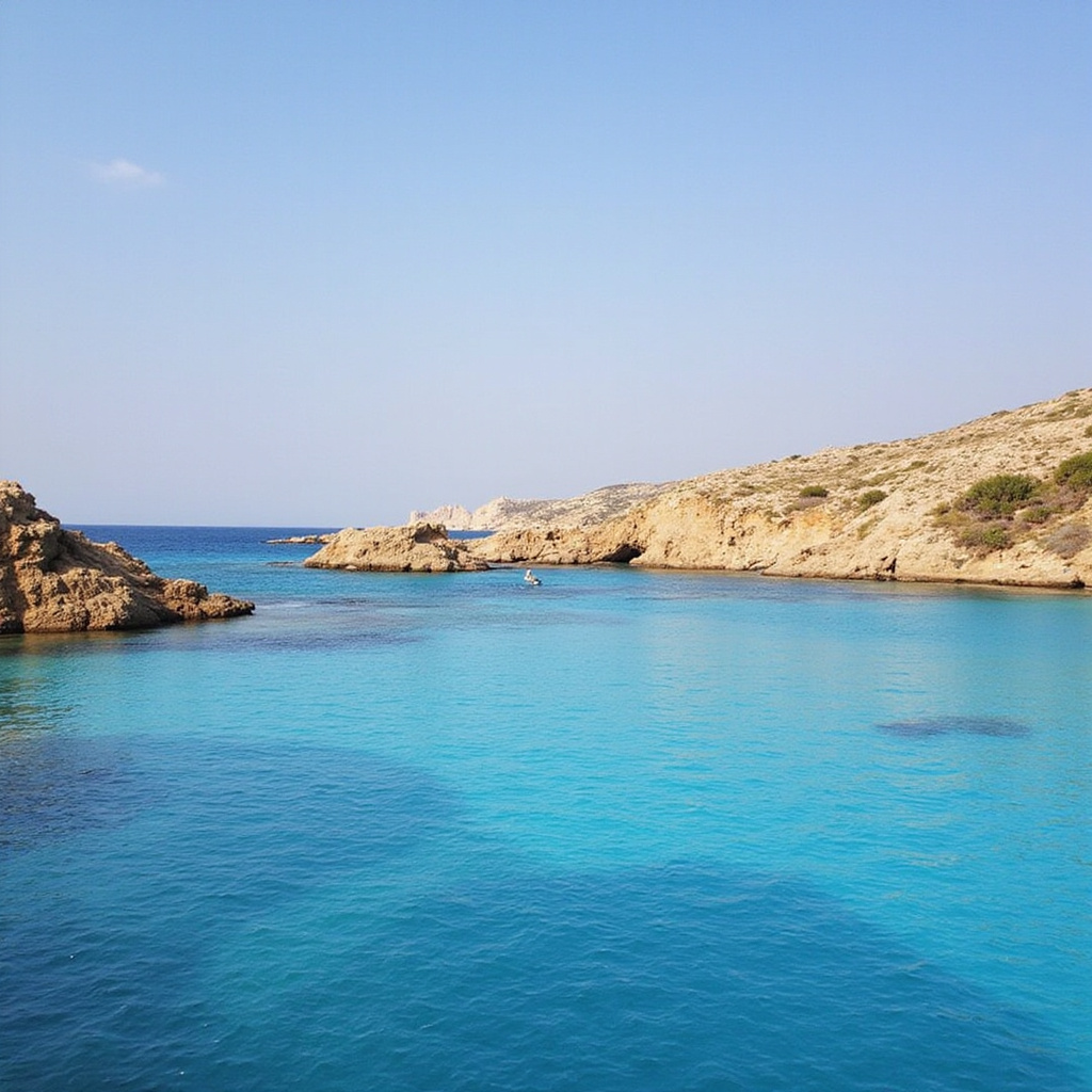 Comino noclegi - turkusowa woda Blue Lagoon i skaliste klify