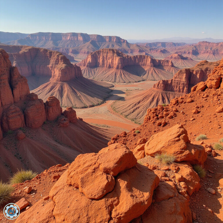 Czerwone skały Valley of Fire w świetle zachodzącego słońca - marsjański krajobraz w USA