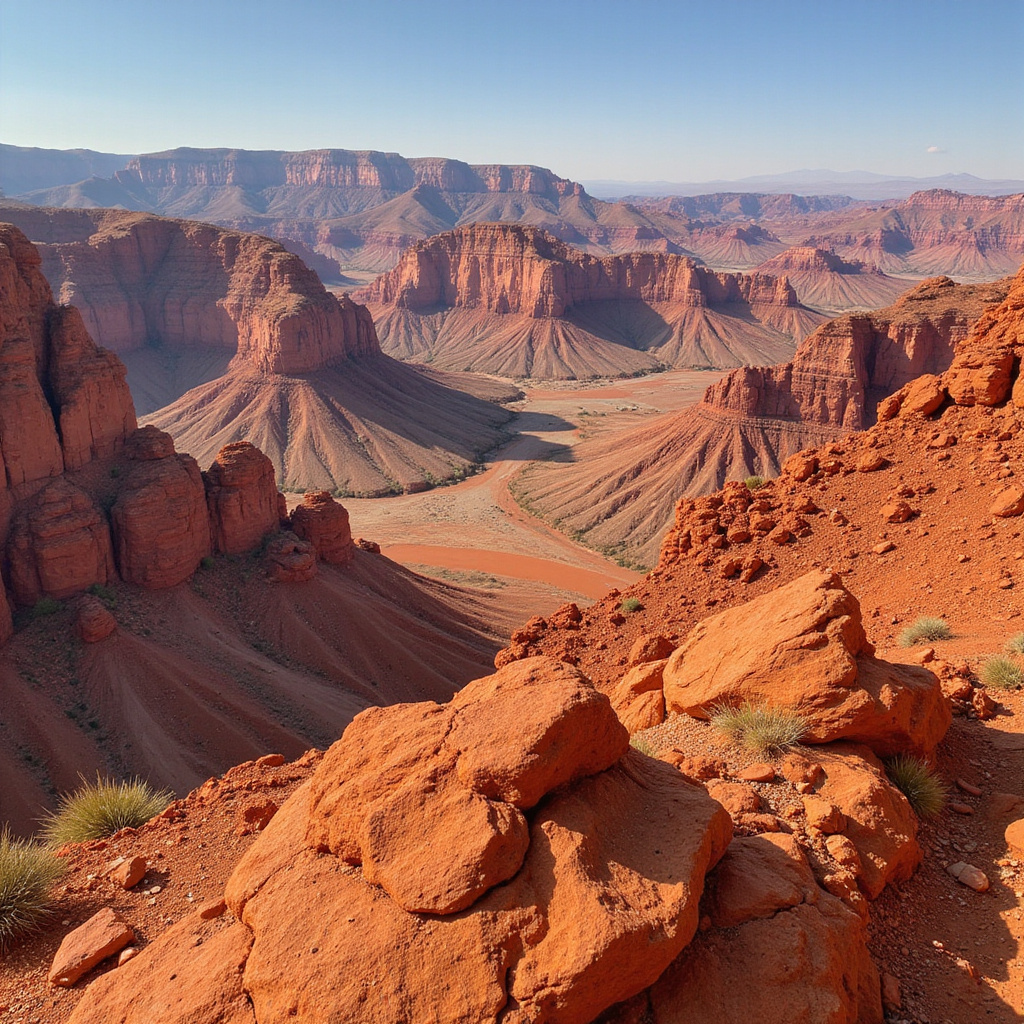 Czerwone skały Valley of Fire w świetle zachodzącego słońca - marsjański krajobraz w USA