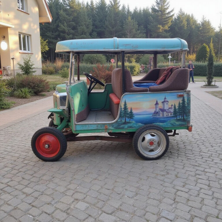 Drewniane wagony kolejki Pelion na tle gajów oliwnych – zabytkowa kolejka Pelion, malownicza trasa