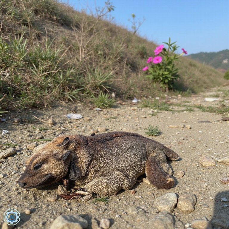 Ulica w Koh Lanta podczas ulewy – pora deszczowa na wyspie