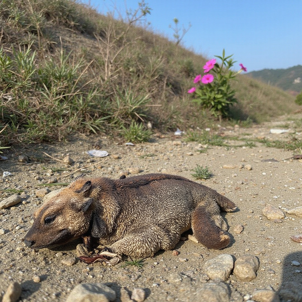 Ulica w Koh Lanta podczas ulewy - pora deszczowa na wyspie