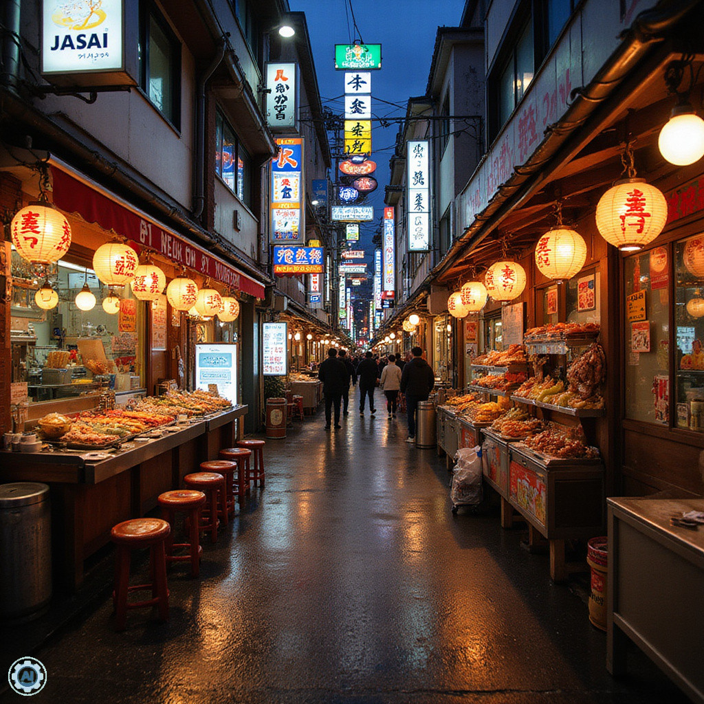 Atrakcje Osaki: ulica w Dotonbori z neonami i street food