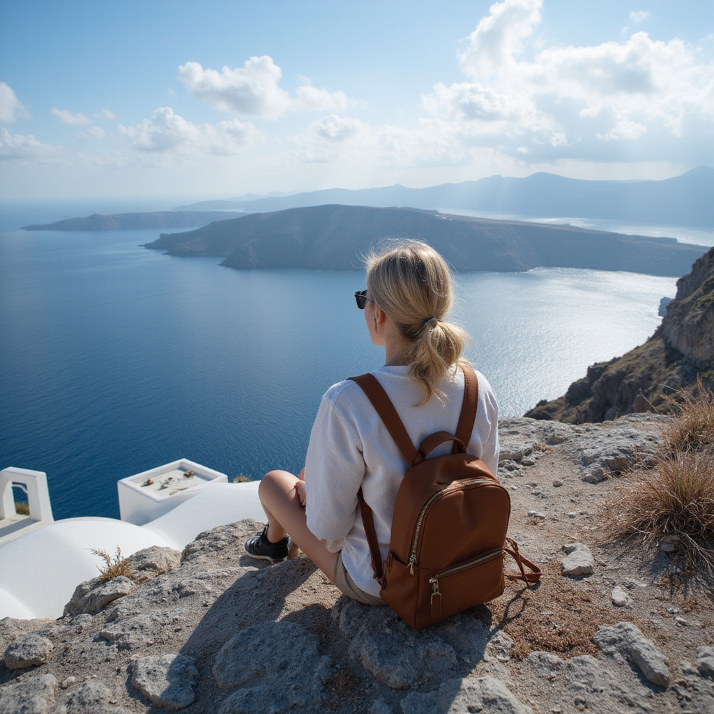 Świeże owoce morza i grecka sałatka w zatoce Ammoudi na Santorini