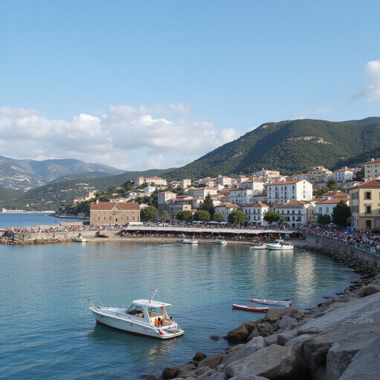 Genua - widok na port i zabytkowe centrum z lotu ptaka