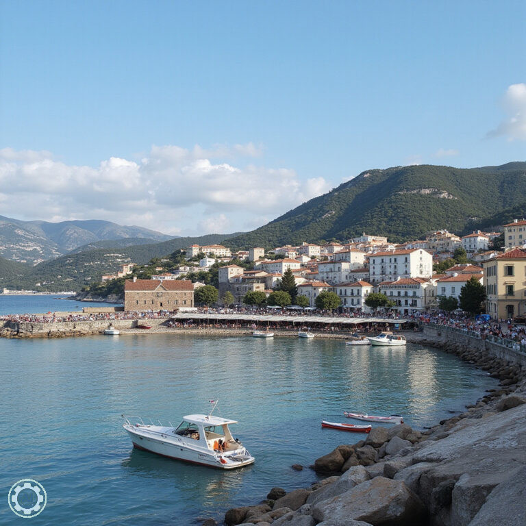 Genua - widok na port i zabytkowe centrum z lotu ptaka