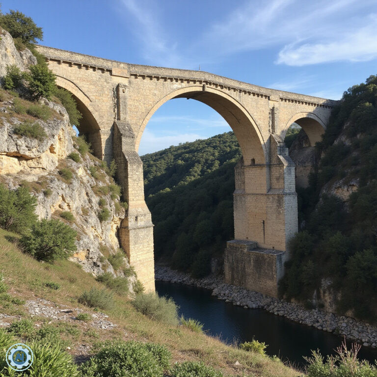 Pont du Gard - monumentalny rzymski akwedukt we Francji, przykład starożytnej inżynierii wodnej