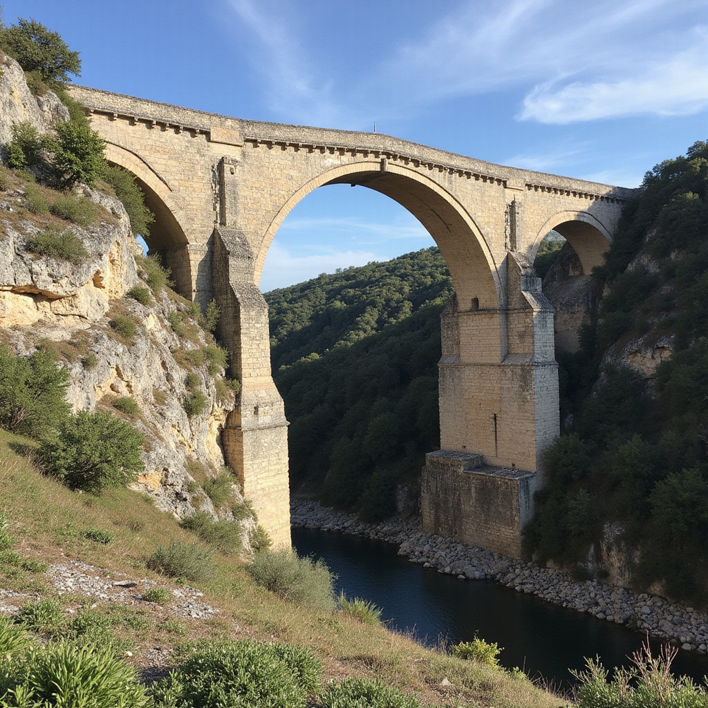 Pont du Gard - monumentalny rzymski akwedukt we Francji, przykład starożytnej inżynierii wodnej