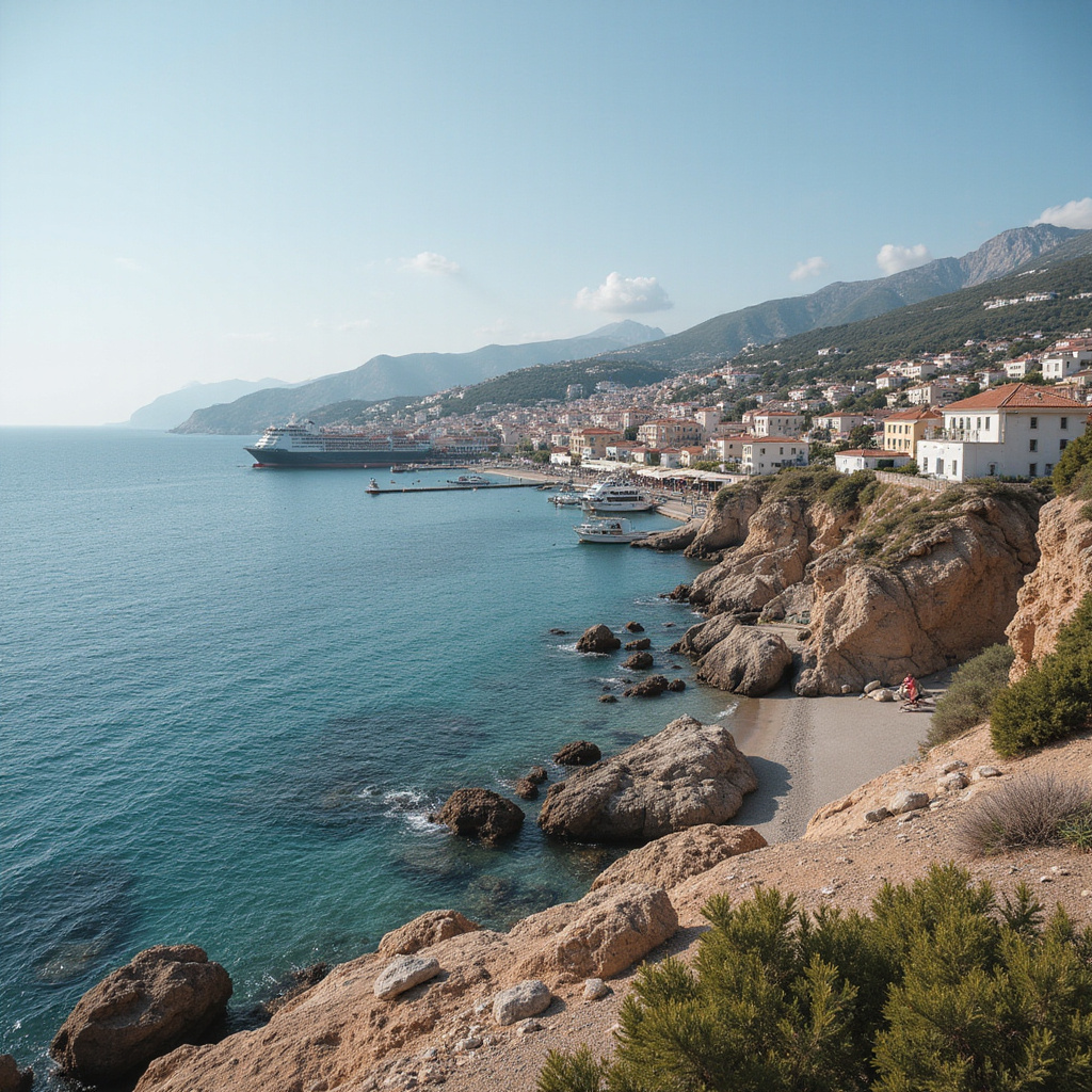 port w Pireusie z promami do wysp Sarońskich, greckie krajobrazy