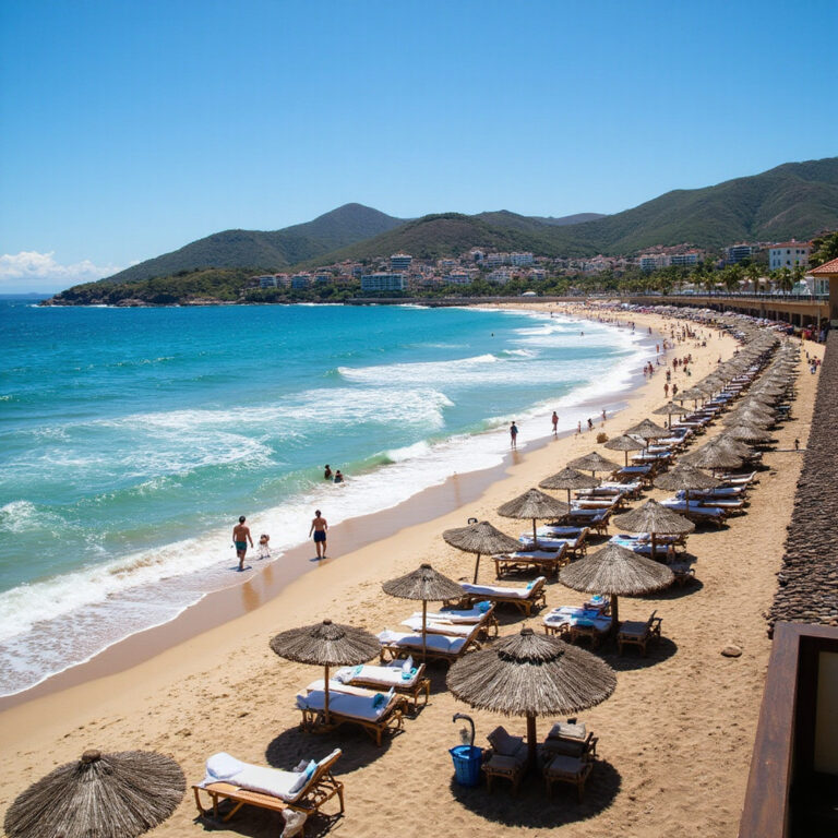 Ulica w Puerto Vallarta w okolicach promenady El Malecón z widokiem na najciekawsze atrakcje Puerto Vallarta