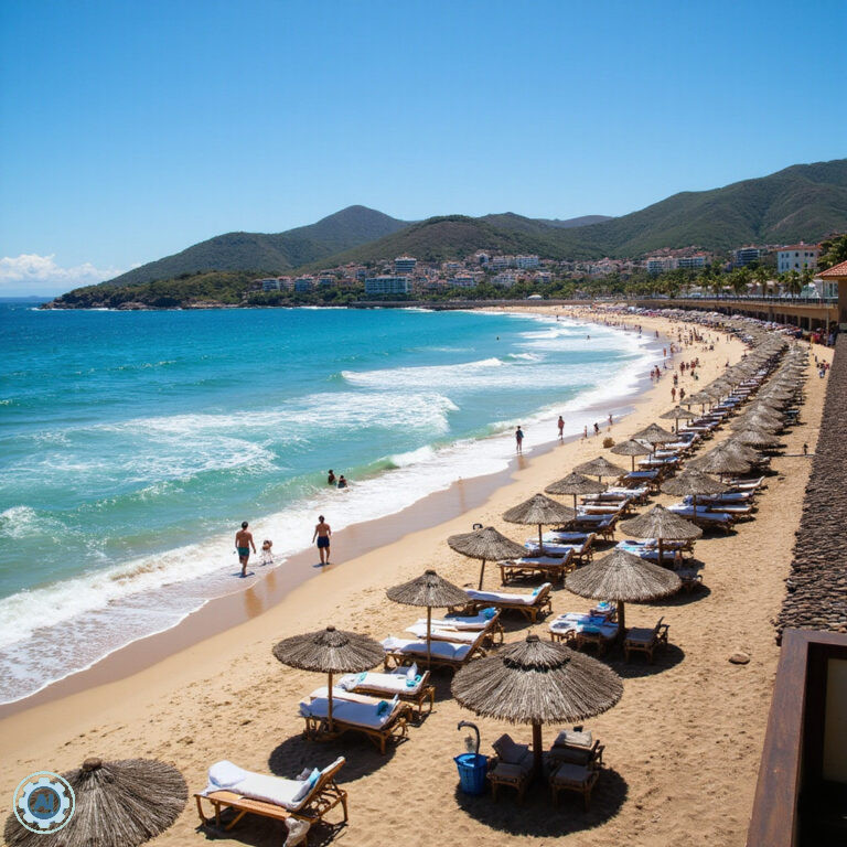 Ulica w Puerto Vallarta w okolicach promenady El Malecón z widokiem na najciekawsze atrakcje Puerto Vallarta