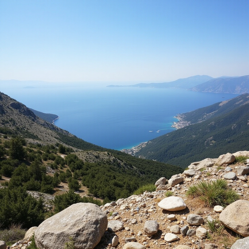 Szlak trekkingowy na Pelion z widokiem na Pagasejski Zatokę – górskie krajobrazy i turkusowe morze