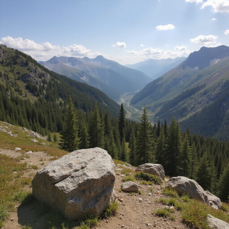 Szlak trekkingowy w Sierra Madre z widokiem na tropikalną roślinność