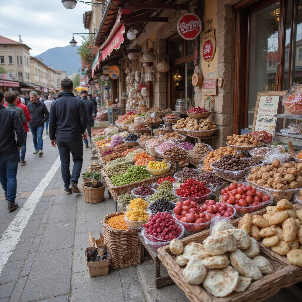 Targowanie się na bazarze w Antalyi, żywe kolory i tradycyjne stoiska
