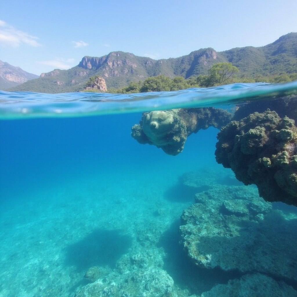 Snorkeling w Coron - turkusowe wody laguny Twin Lagoon z widocznymi rafami koralowymi