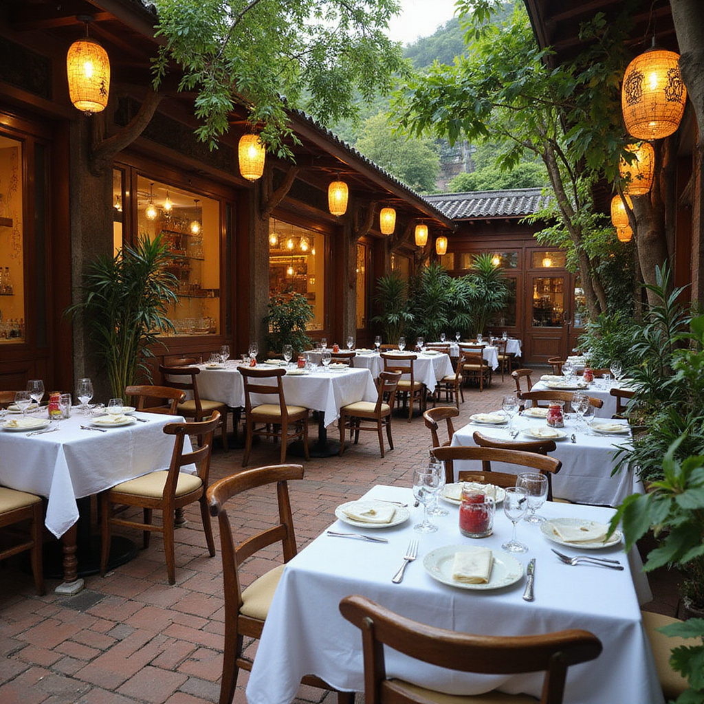 Ulica w Ha Long z lokalnymi straganami i restauracjami
