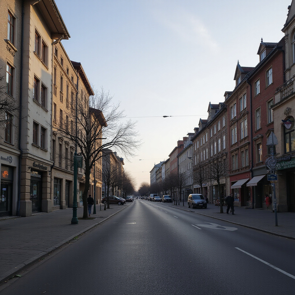Malowniczy widok na zabytki Warszawy z brukowanej ulicy w centrum miasta