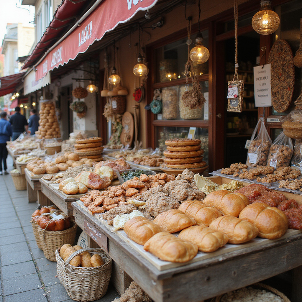 Wąskie uliczki bazaru w Antalyi z lokalnymi produktami i rzemiosłem