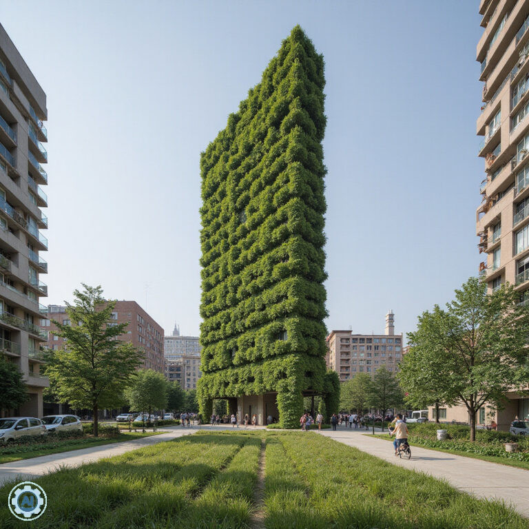 Bosco Verticale – pionowy las w Mediolanie widziany z ulicy Porta Nuova