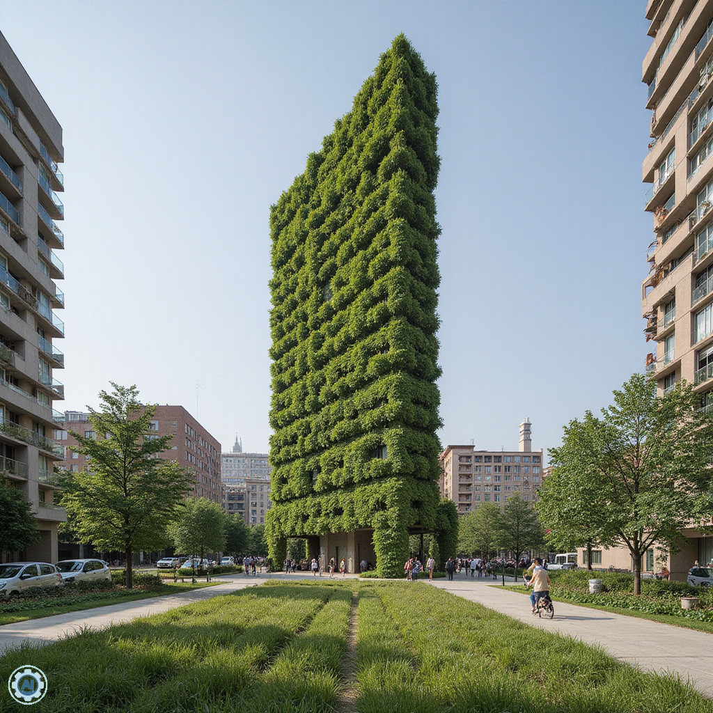 Bosco Verticale – pionowy las w Mediolanie widziany z ulicy Porta Nuova