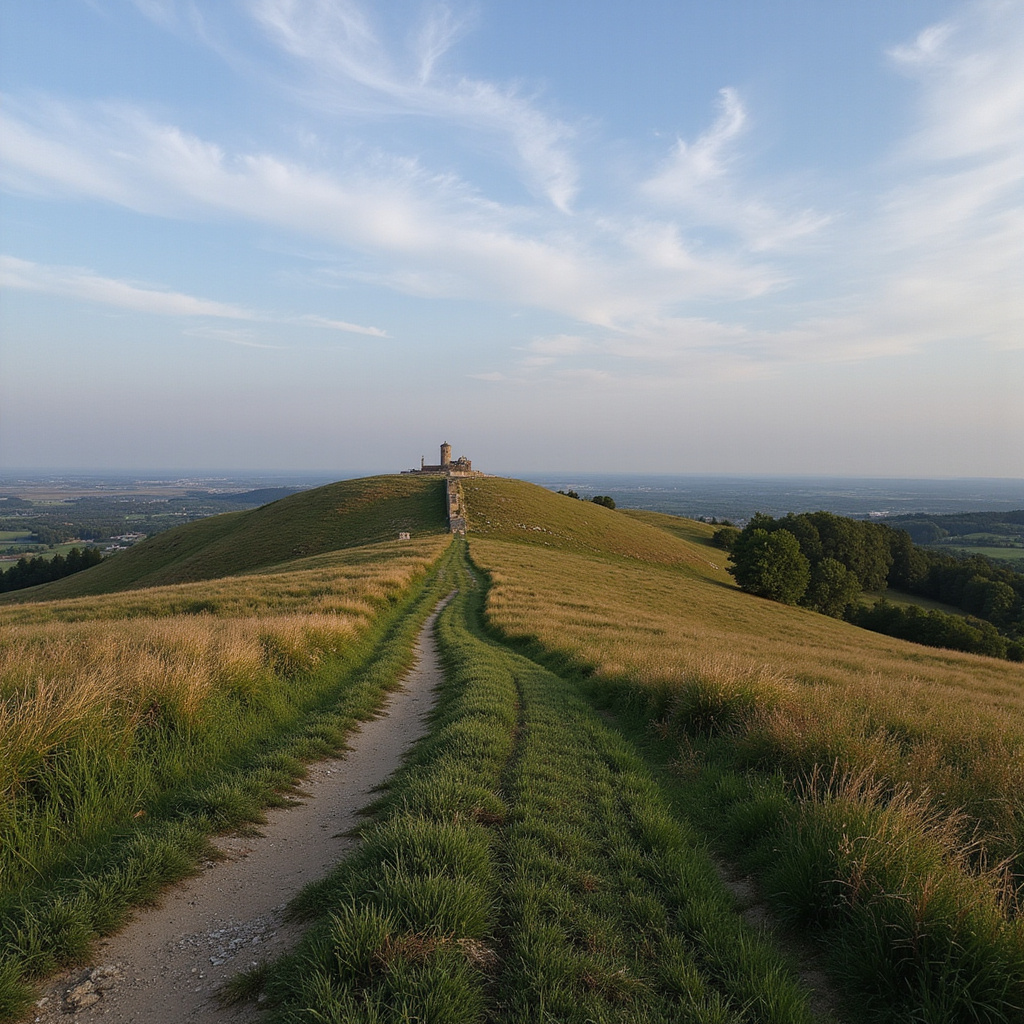 Panorama Adriatyku i starego miasta z wzgórza