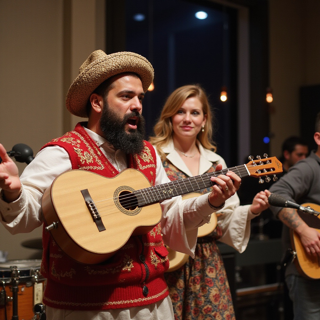 Tradycyjny zespół Taarab grający na oudzie i bębnach podczas festiwalu w Mombasie