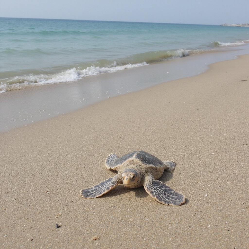 Żółwie Caretta Caretta na plaży Calis w naturalnym środowisku