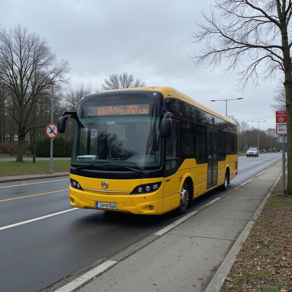 Autobus X96 jadący wzdłuż wybrzeża z widokiem na Sarońską Zatokę