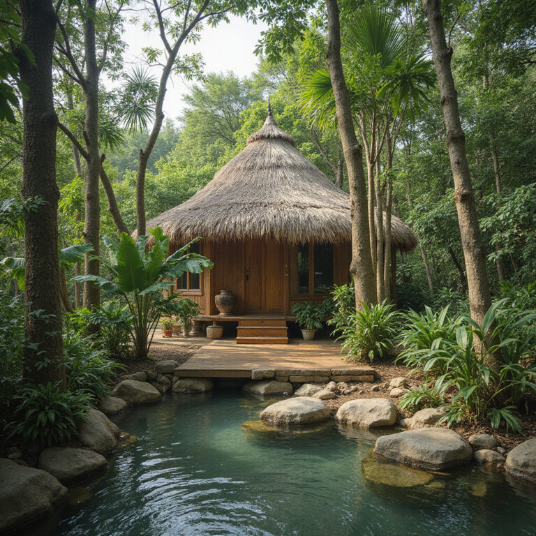 Eco-lodges Mindanao – bambusowe domki wśród tropikalnej roślinności