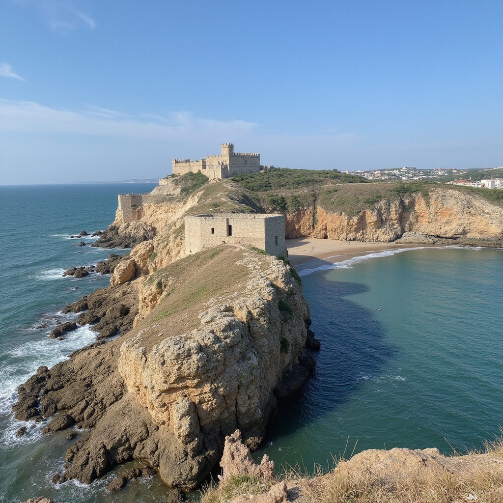 fortaleza de Sagres na tle nieba, historyczna twierdza, morska potęga