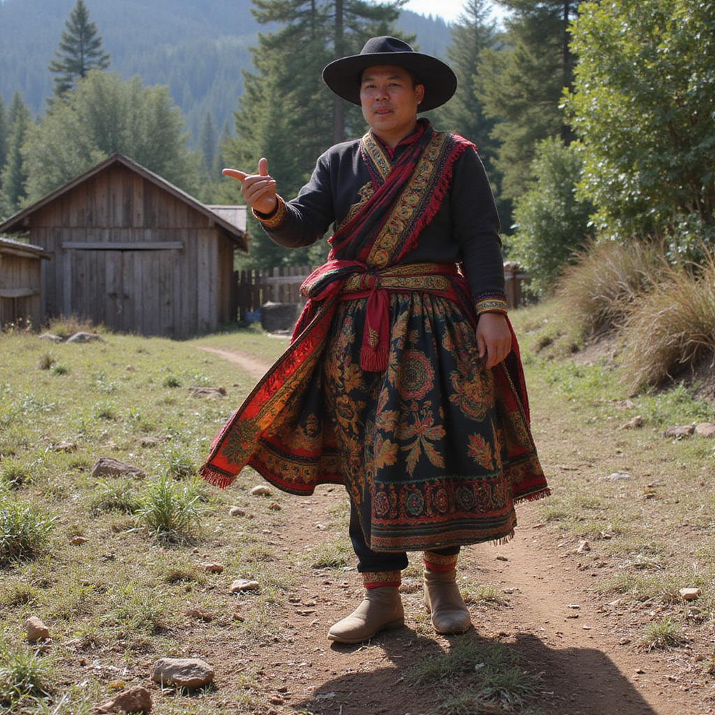 Tradycyjny haft Hmong z wzorami symbolicznymi