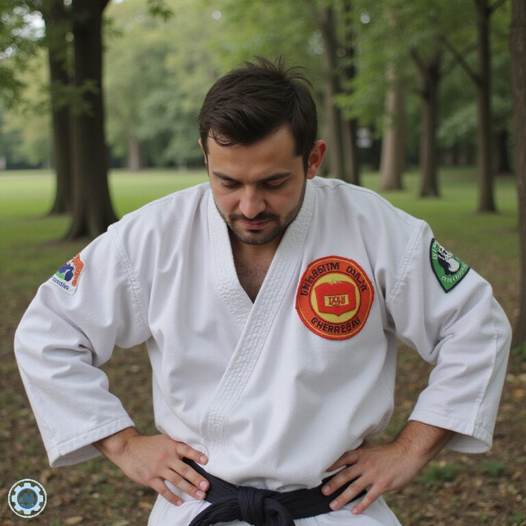 Kobieta praktykująca tai chi w parku – płynne ruchy dla zdrowia