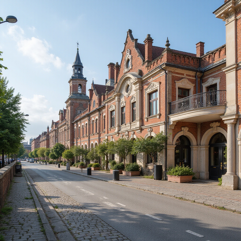 Kolorowe domy w Pireusie z widokiem na morze, malownicza grecka architektura