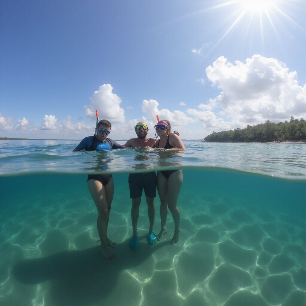 Snorkelling w krystalicznej wodzie cenoty w Dominikanie